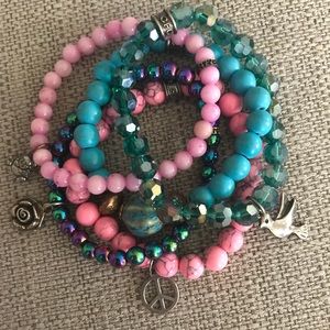 CFC charity stone charm bracelets